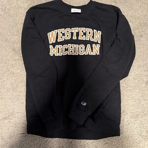 Champion Black Western Michigan Crewneck Sweater